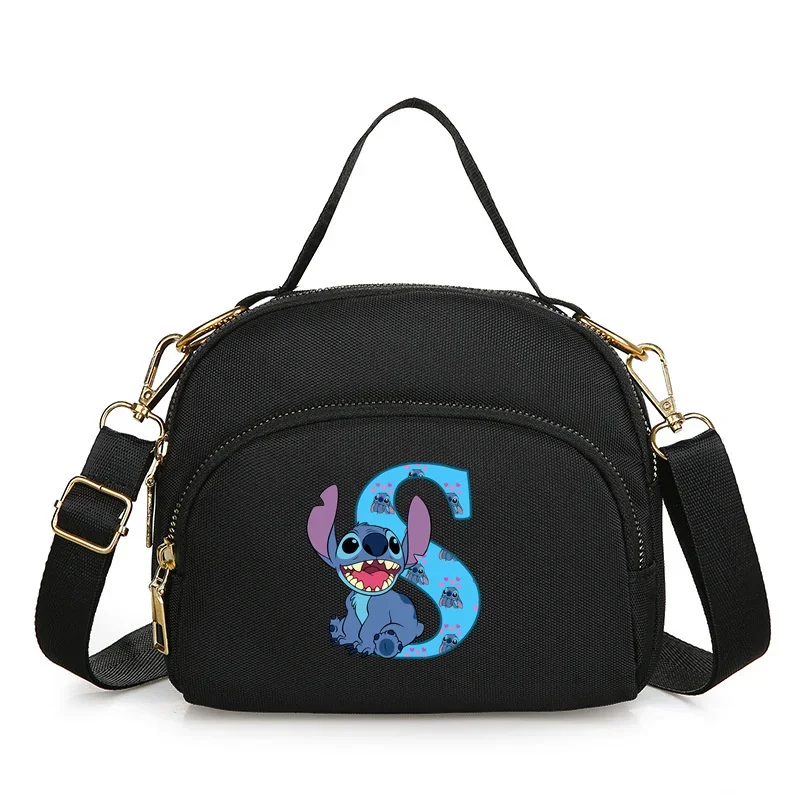 Kawaii Disney Lilo & Stitch A-z English Letters Women Bag New Fashion Mini Handbag Women's Cloth Bag Causal Ladies Crossbody Bag