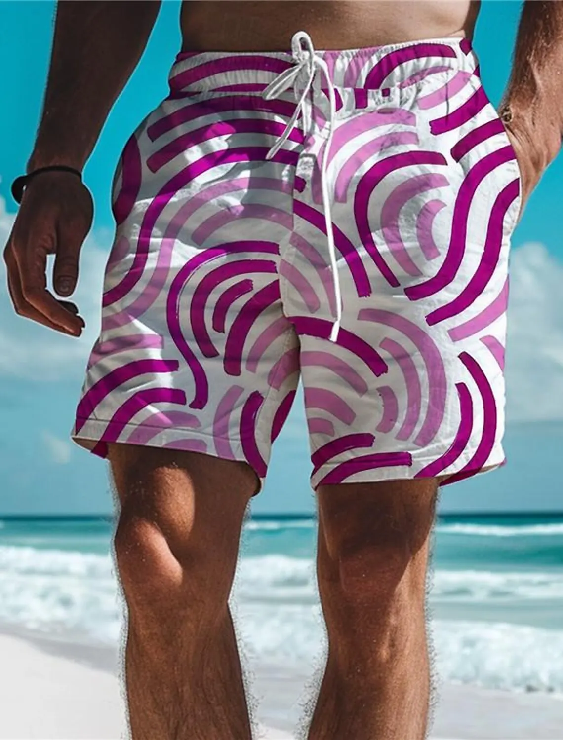 2024 Influx of Summer Quick-Dry Shorts Men\'s Fashion Swimwear Beach Pants Beach Tennis Sportswear Men\'s Boutique Clothing