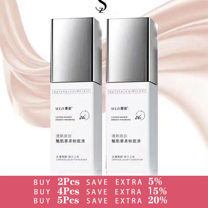 

Shezi Face Base Flawless Liquid Foundation Makeup Concealer Long Lasting Whitening Concealed Pores Breathable Cosmetic BB Cream