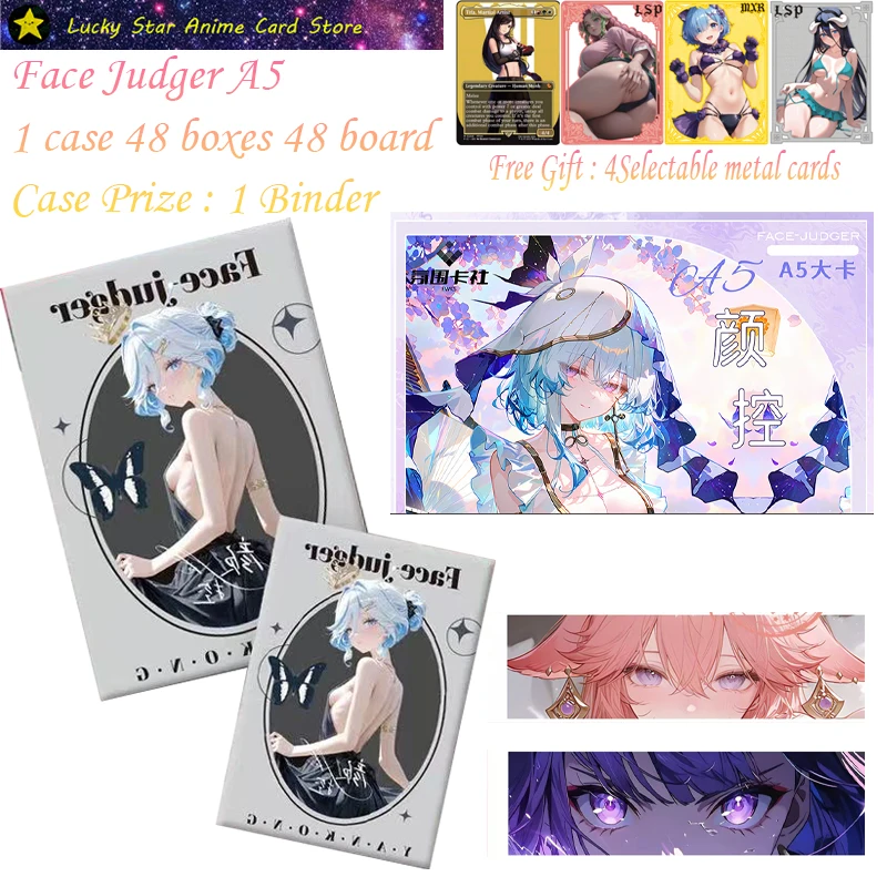 

Face Judger 2 A5 New Goddess Story Cards A5 Boards Get Full Set Anime Goddess Character Albedo Nezuko Rem Nami Power Zero 2