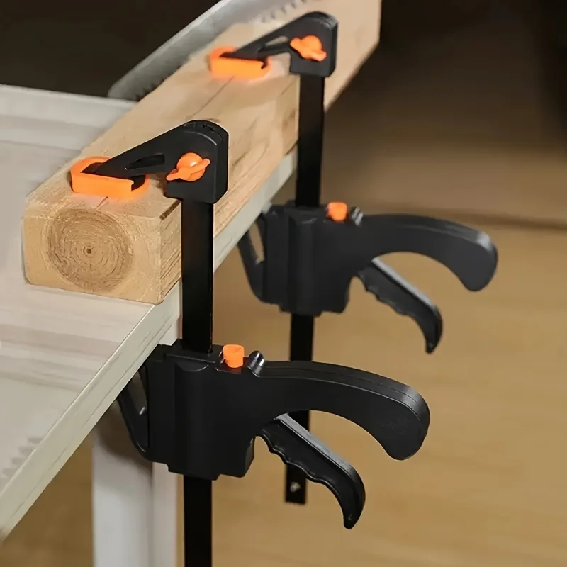 Pince de serrage pour le travail du bois, barre de travail en F, outil de serrage rapide à cliquet, pince robuste pour le bricolage et la menuiserie