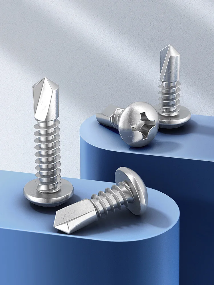 304 Stainless Steel Dovetail Self-Drilling Screw Drill Tail Pan Head Phillips Self Tapping Screws M3.9 M4.2 M4.8 M5.5