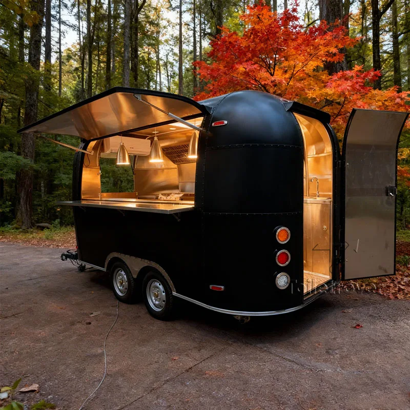 

New Design Shawarma Food Truck Ice Cream Tacos French Fries Baked Potatoes Mobile Kitchen Food Trailer for Sale Canada