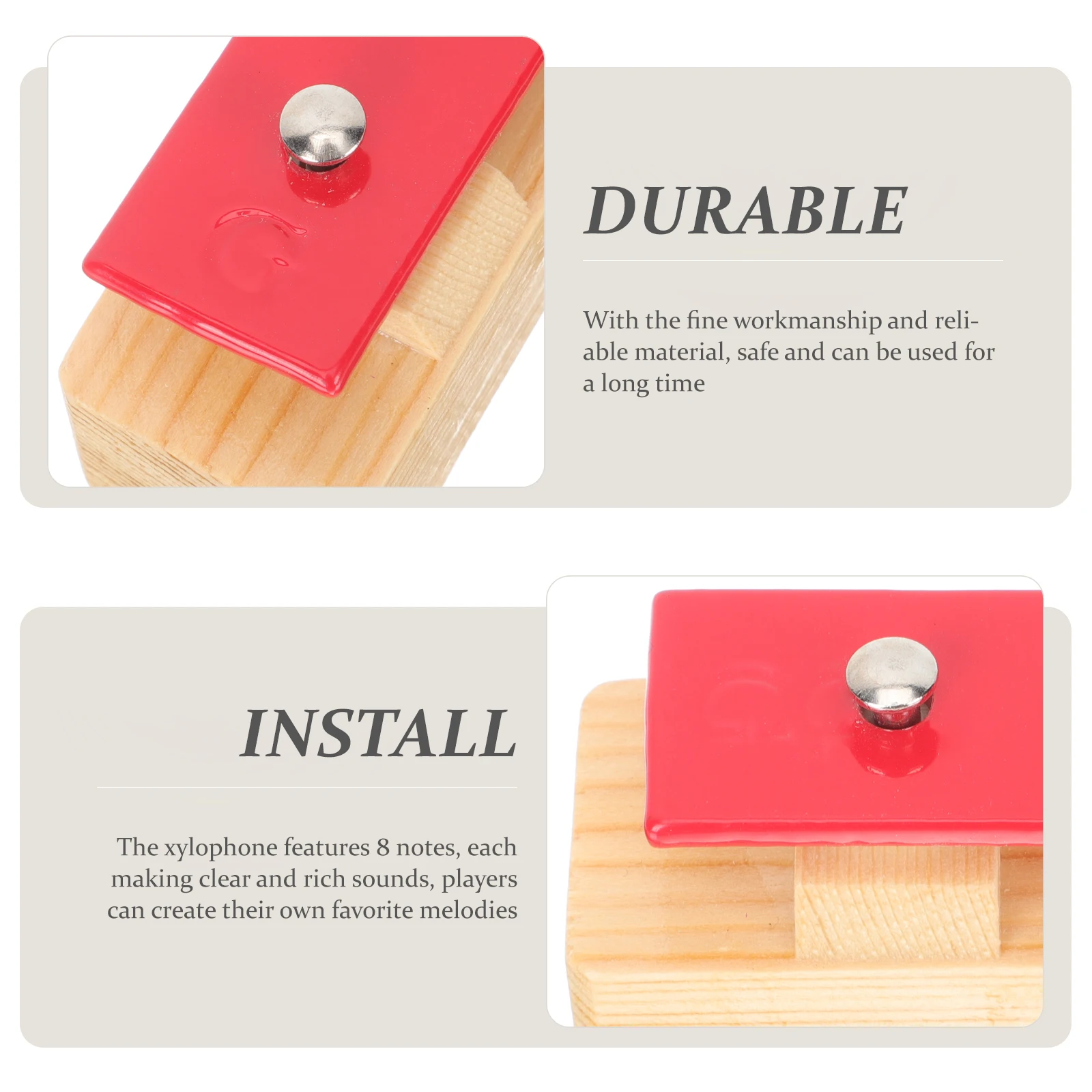 

Music Teaching Aids Eight-tone Bricks Instruments Children Percussion Wood Rhythm Sticks Kids' Musical Note Xylophone Toy Toys