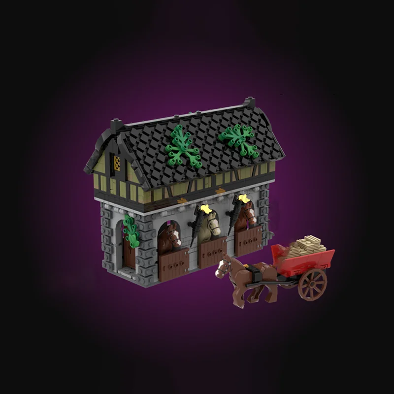 Moc Building Bricks The Medieval Village - Series 1 Bundle Castle Model Building Technology Modular Blocks Construstion Toy Gift