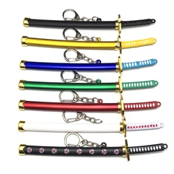 8 Styles Roronoa Zoro Swords Keychain For Men Women Scabbard Katana Sabre Buckle Toolholder Car Keyrings Key Chains Gift