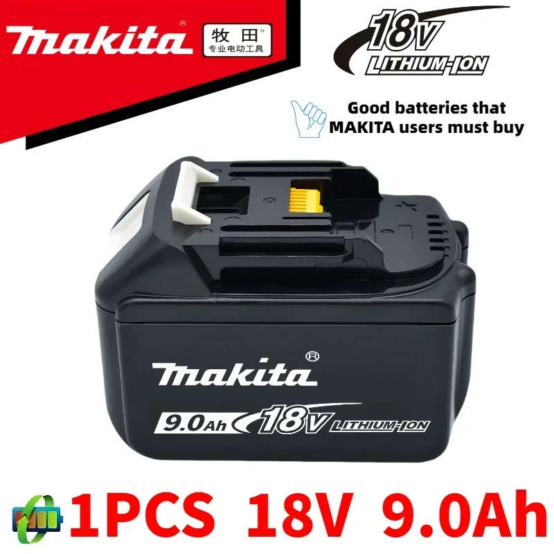 

Аккумуляторная батарея Makita BL1860B, перезаряжаемая батарея высокой емкости 9/0 Ач/6,0 Ач, 18 в, для электроинструмента, BL1815