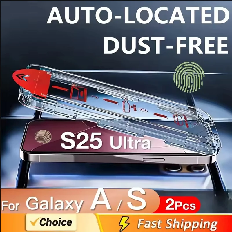 For Samsung S25 Ultra S21 S24 S23 S20 FE Tempered Glass Galaxy S22 Plus A16 A26 A71 A73 A54 A51 A52 A53 A55 5G Screen Protector