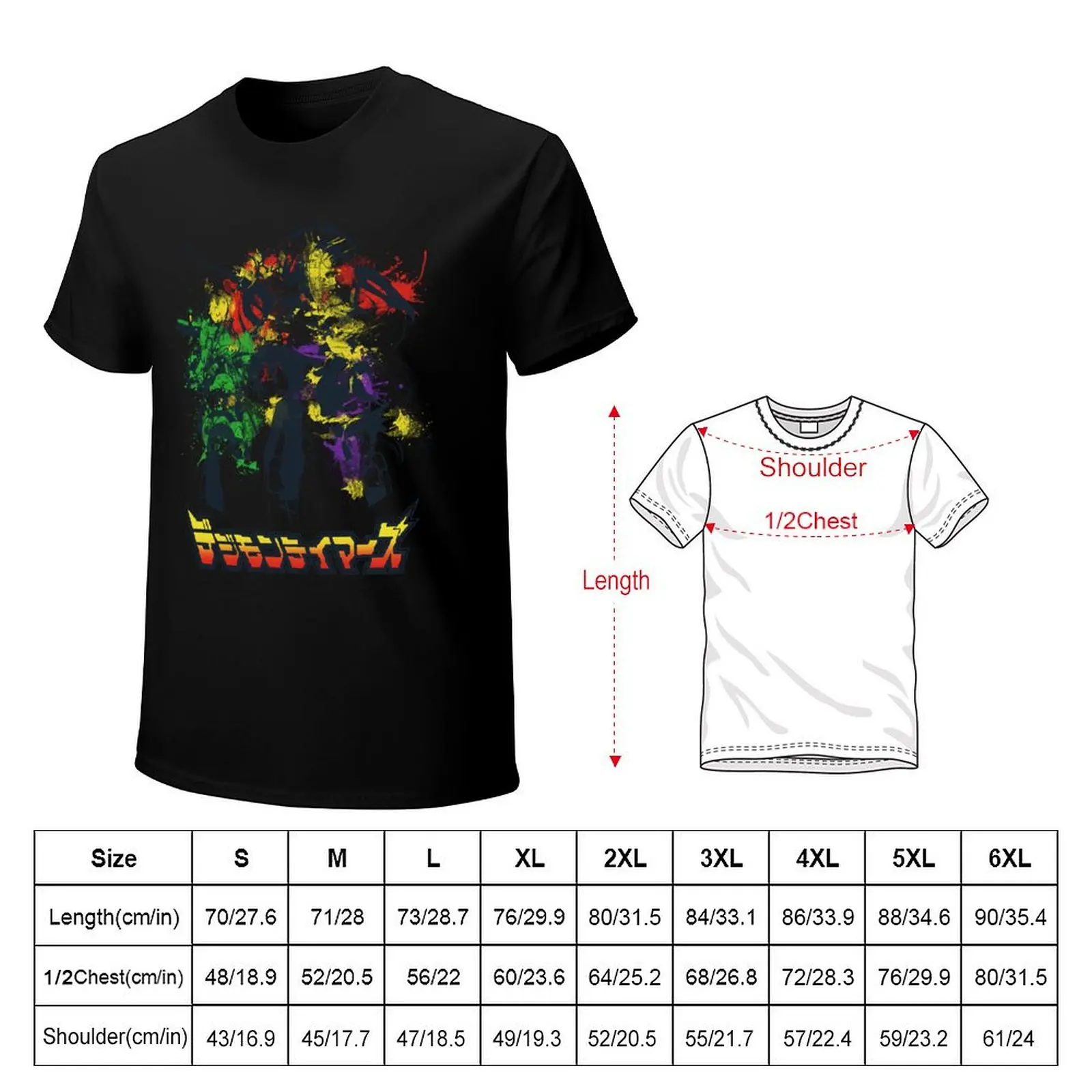 Splash of Tamers T-Shirt anime tshirt vintage graphic t shirts sublime men clothings