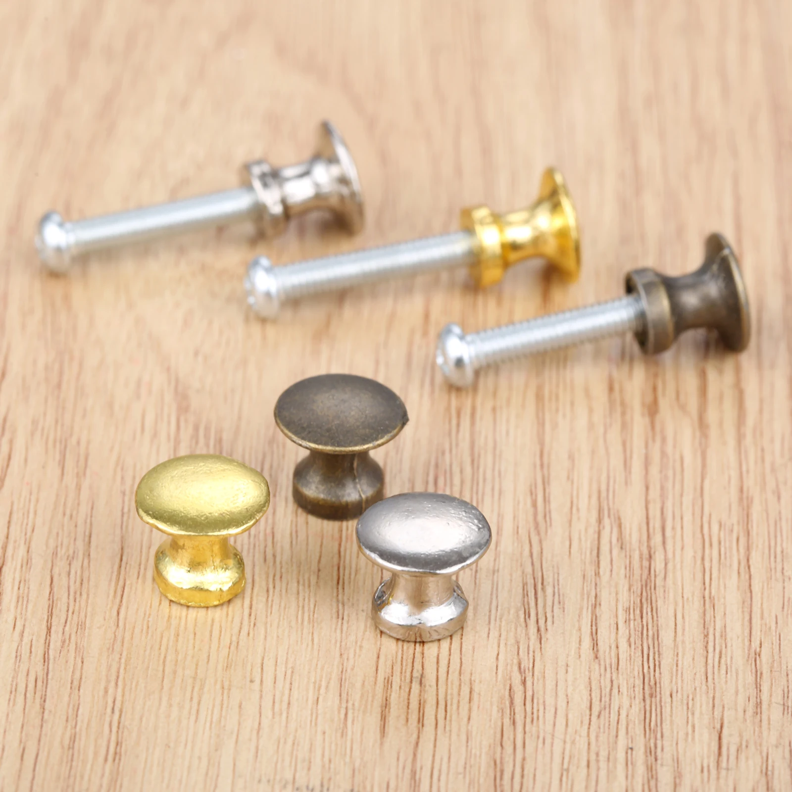 5Pcs Zinc Alloy Vintage Furniture Mini Knobs and Handles Jewelry Chest Cupboard Drawer Kitchen Cabinet Door Pulls Knob 12mm*11mm