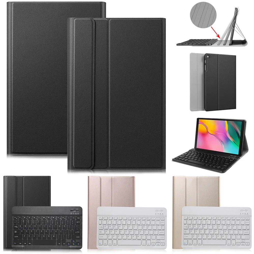 

Keyboard For Samsung Galaxy Tab A 8.0 2019 S-Pen SM-T290 SM-T295 Tablet Case Wireless Bluetooth LED Light PU Leather Cover +pen