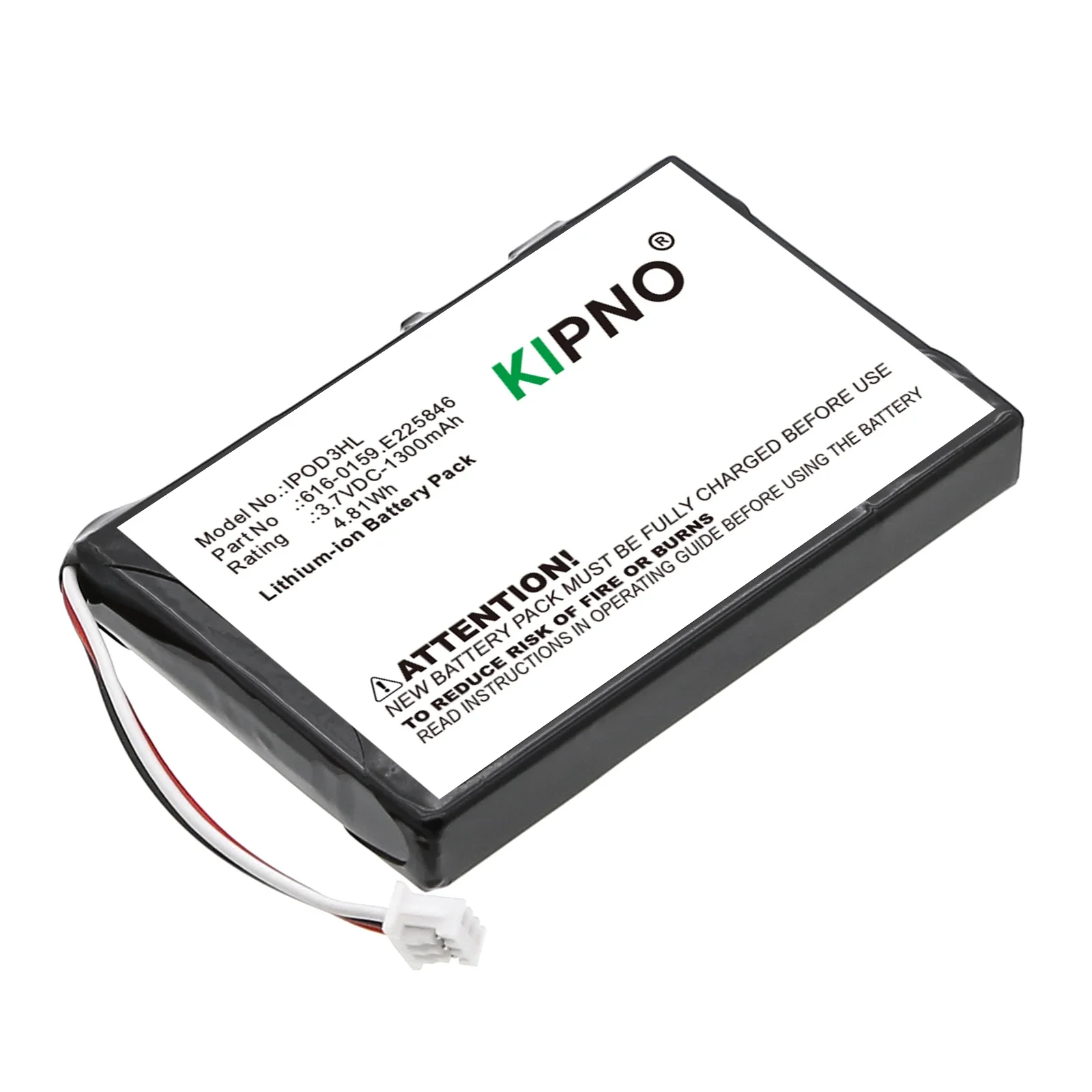 

KIPNO Battery For IPod 3 3G 3rd Generation A1040 1300mAh 616-0159 High Quality Mobile Phone Replacement Accumulator