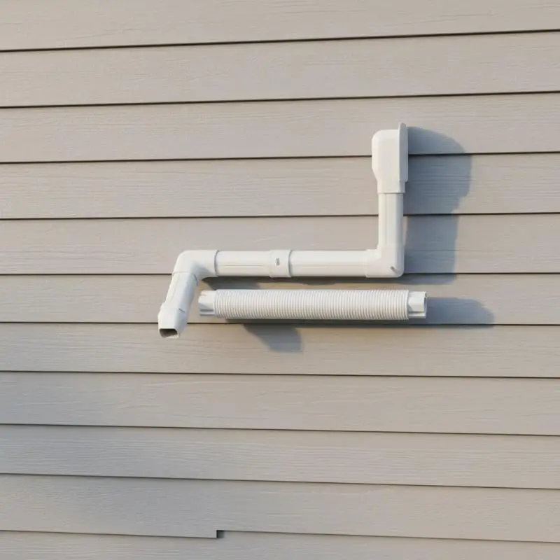 75*65mm Air Cond Lineset Cover System PVC White Coupling End Cap Cover Flat Elbow Easy To Install Wall Entry Mouth Air Cond Pipe