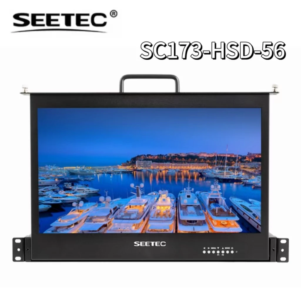 

SEETEC SC173-HSD-56 17.3 Inch 1RU Pull Out Rack Mount Monitor Full HD 1920x1080 (SDI/HDMI) Broadcast LCD Display