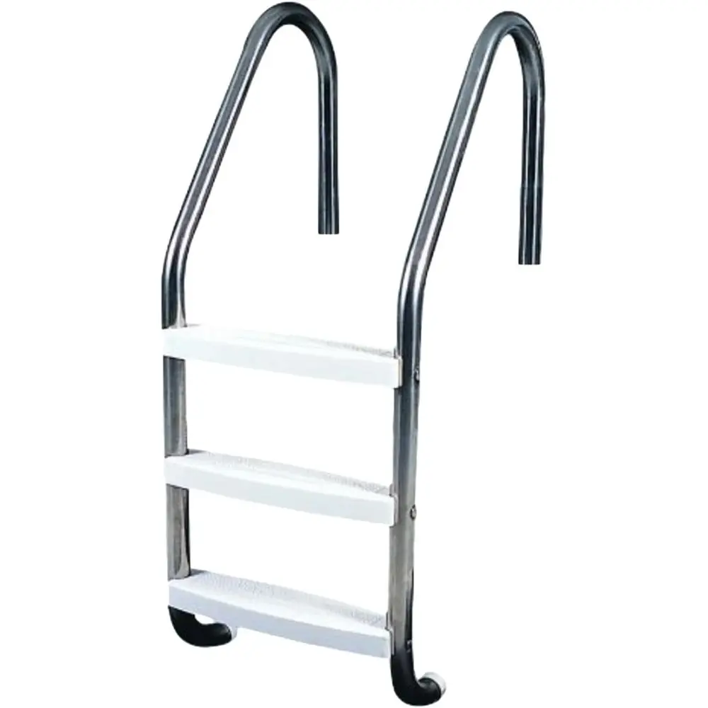 

52-Inch Stainless Steel In-Ground Swimming Pool Ladder with Three Steps