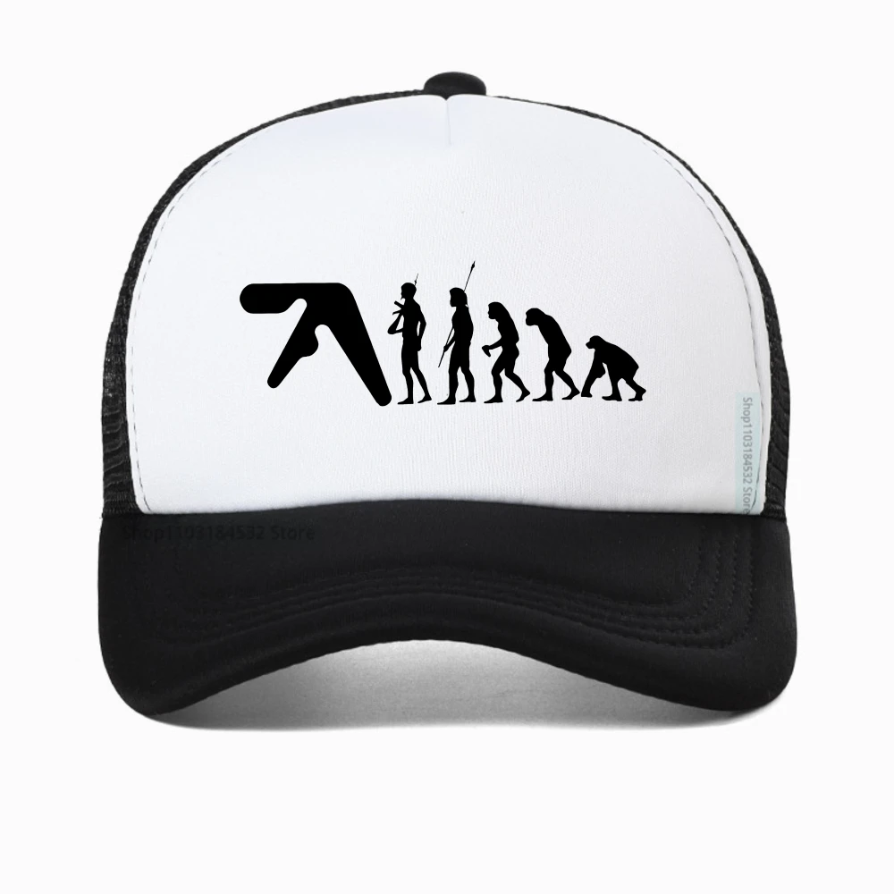 

Aphex Twin print Graphic baseball cap Streetwear Aesthetic Harajuku Punk casual hat fashion Unisex mesh adjustable snapback hat