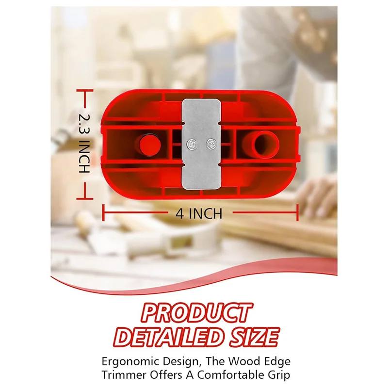 

【Hot Selling】Edge Banding Trimmer, Edge Band Trimmer With Four Sharp-Cutting Edges Tungsten Carbide Blades, Veneer Edge Trimmer
