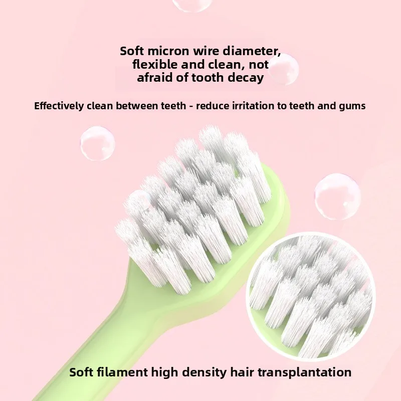 فرشاة أسنان للأطفال ذات شعيرات ناعمة مكونة من 4 قطع بتصميم كرتوني للأطفال بعمر 3-6-12 سنة فرشاة أسنان لطيفة للتنظيف اللطيف للأطفال