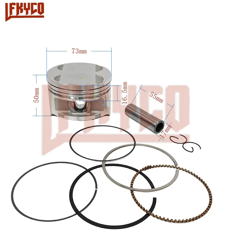 

Motorcycle Engine Parts 73mm Piston Rings Kit Set Motor for Honda CBX250 CBX 250 Twister XR250 Tornado 250 2001-2008 Accesories