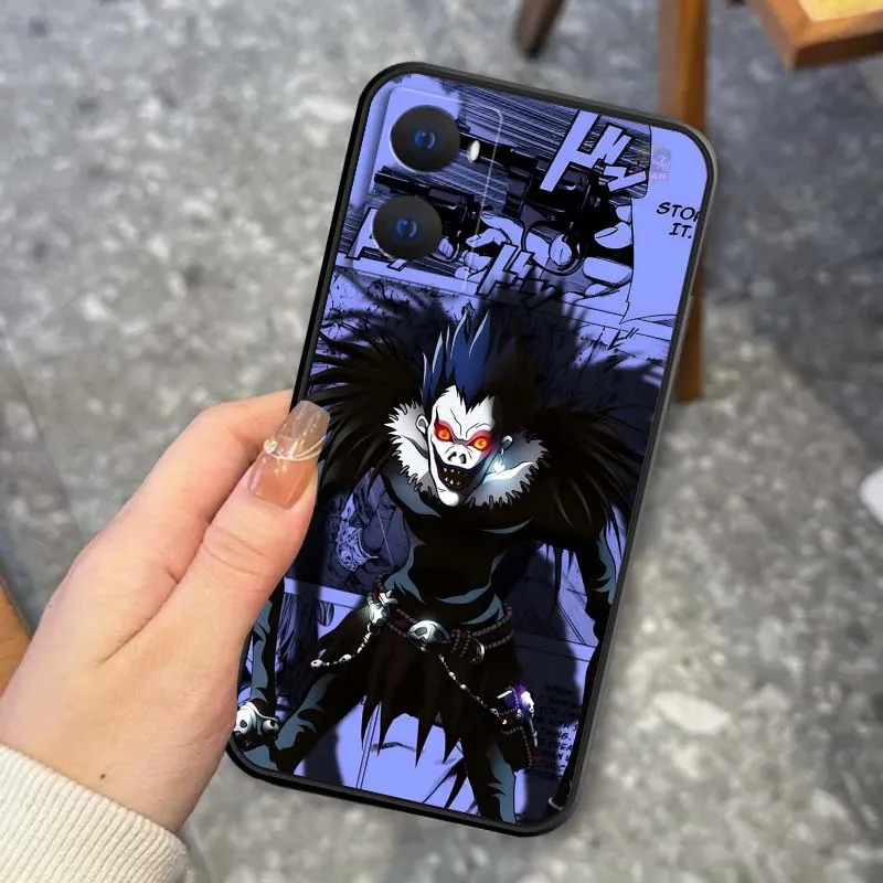 أنيمي مذكرة الموت كول شعبية جراب هاتف ل ممن لهم رينو 7 A96 A40 A58 5 6 Realme GT A74 A78 Neo2 A74 A78 البحث X5 X3 X7 X8 الأسود #6