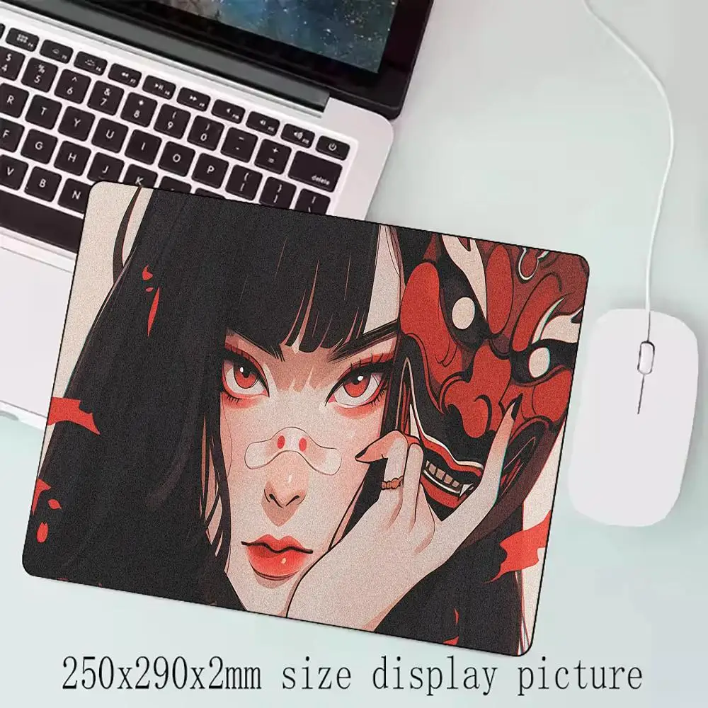 Alas Mouse Anime Girl Masker Besar untuk Komputer, Kantor, Meja Game, Alas Meja XXL Karet Anti-selip untuk Keyboard Gaming, Alas Mouse Panjang untuk Meja