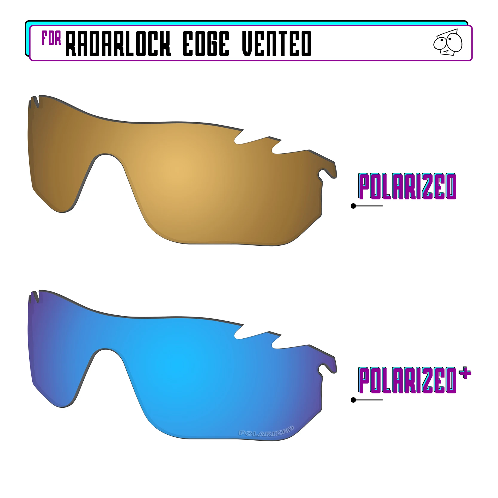 EZReplace gepolariseerde vervangende lenzen voor - Oakley RadarLock Edge geventileerde OO9183 zonnebril - meerdere opties