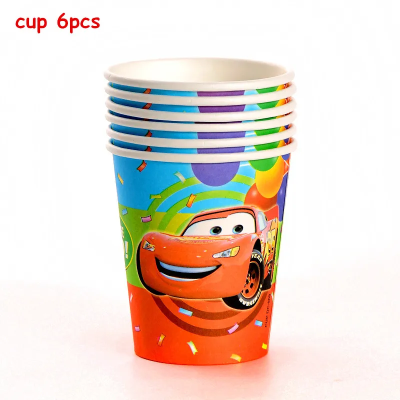 Cars Kids Happy Birthday Party Decorations Boys Girls Favor Lightning McQueen Cups Plates Tablewares Racing Car Party Supplies