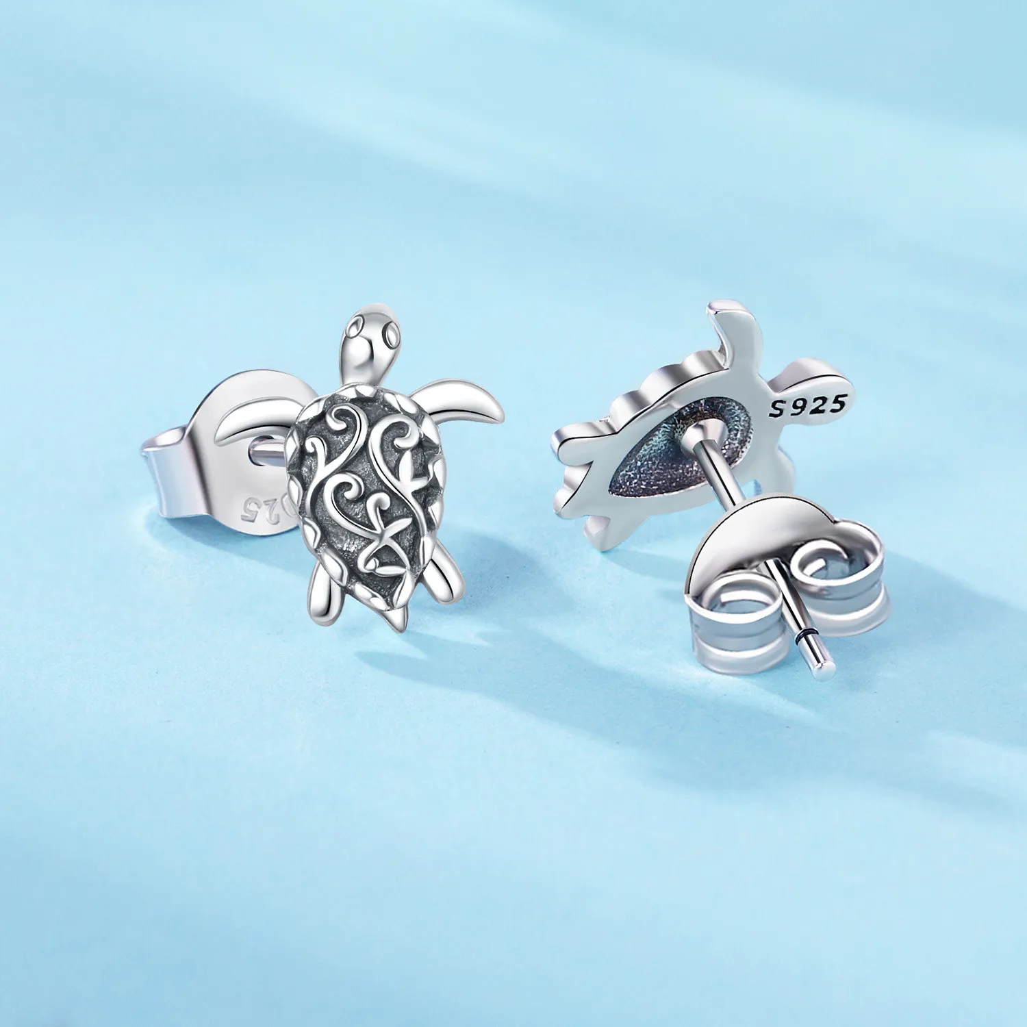 Orstarry S925 Sterling Silver Earring Cute Balloon Dog Vintage Carved Turtle Earrings Original Jewelry Birthday Gift For Women