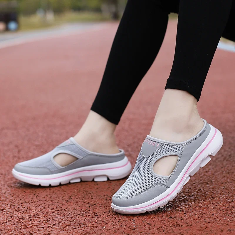 Fashion Shoes for Men and Women Light Breathable Couple Half Slippers Outdoor Casual Designer Men Mules for Summer Big Size 48