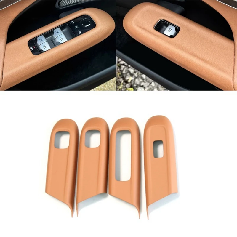 Per Mercedes Benz classe E W214 2024 LHD Car Door Window Glass Lift Switch Button Cover Trim Sticker accessori