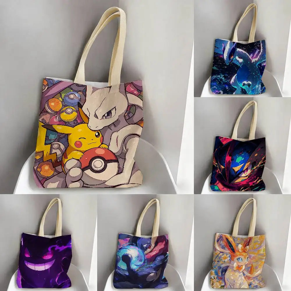 bolsas-de-armazenamento-pokemon-totodile-bolsa-de-ombro-para-viagem-verao-praia-sacola-de-compras-reutilizavel-arte-de-anime