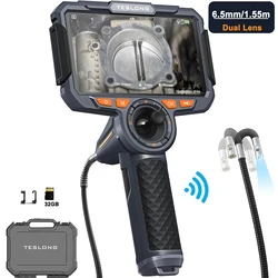 Teslong TF600 6” IPS Screen 6.5mm dual lens 360 Articulating Borescope with 4-Way Joystick Articulation WIFI