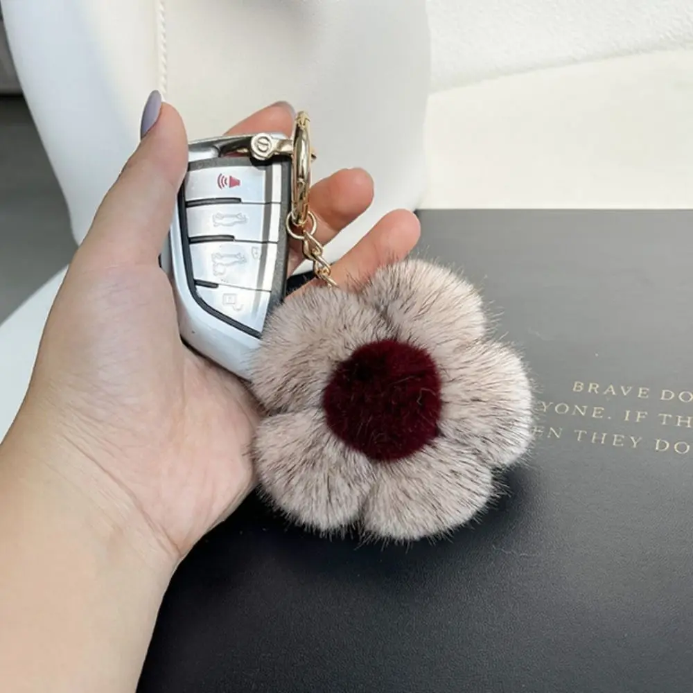 Nertsenbont Zonnebloem Pluche Hanger Gevuld Zacht Pluche Bloem Sleutelhanger Tas Decor Mode Pluizige Daisy Sleutelhanger Rugzak Decor