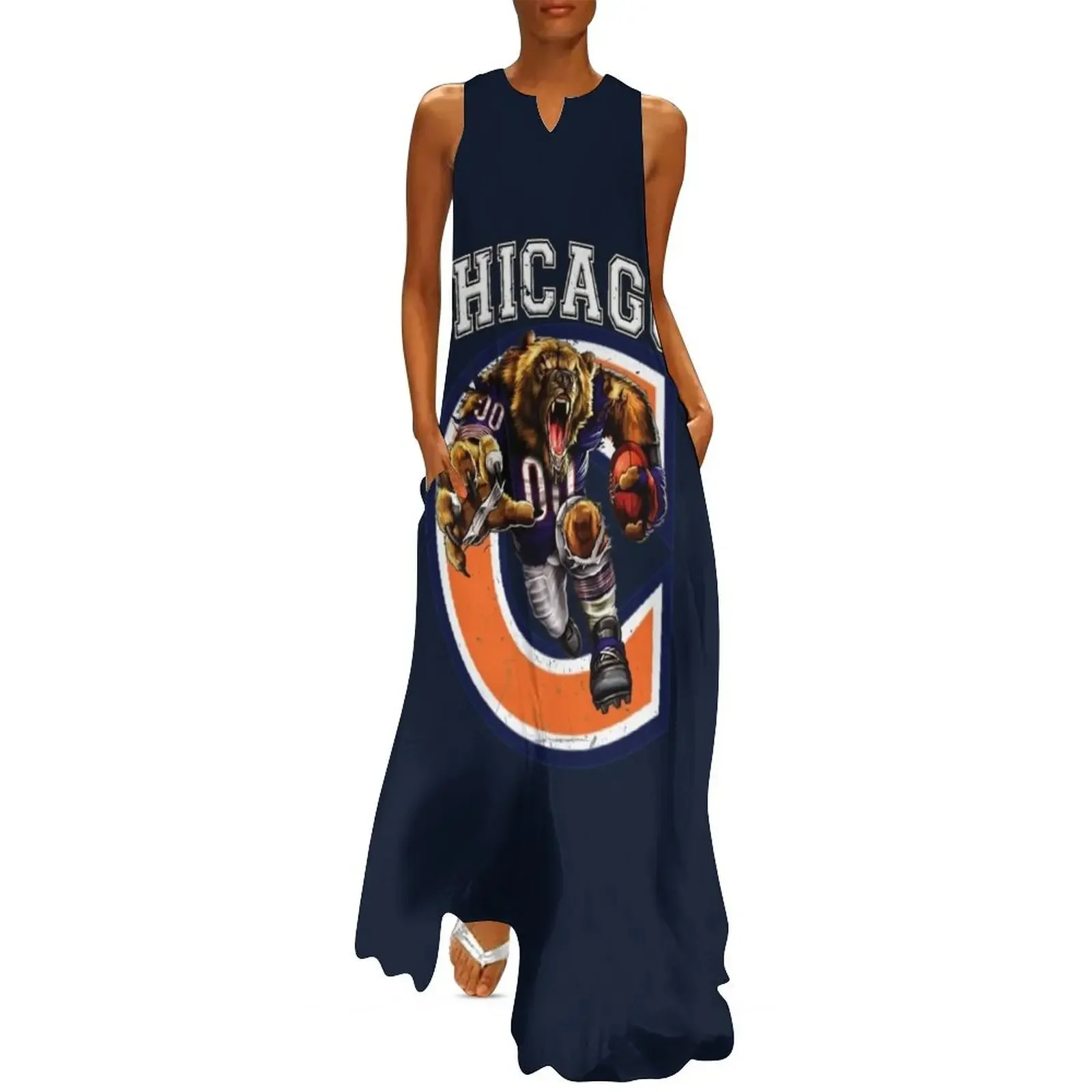 

Chicago Football Long Dress summer women's suit Womens dresses Dress