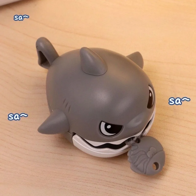 4 pçs novo dos desenhos animados puxar linha tubarão brinquedo de corda engraçado oscilação crianças toya chaveiro fidget colecionável criança crianças brinquedos coletar presente