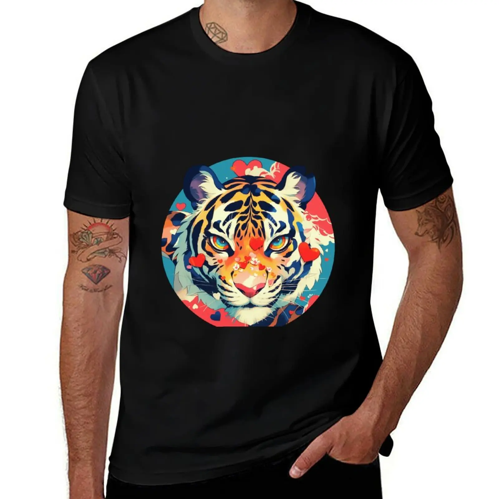 

Cyber Tiger // Aesthetic Tiger // Cool Animal Cyber Future Art Warrior Cute Art Gaming Aesthetic stickers T-Shirt
