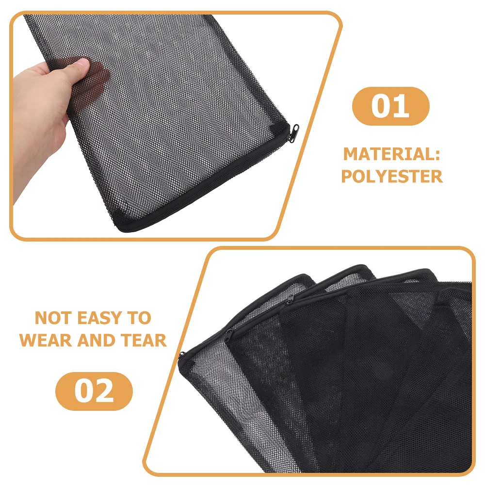

10pcs Filter Mesh Bag 18x25cm Black Small Holes Reusable Fish Tank Aquarium Filtration Tool Drawstring Bags Ceramic Ring