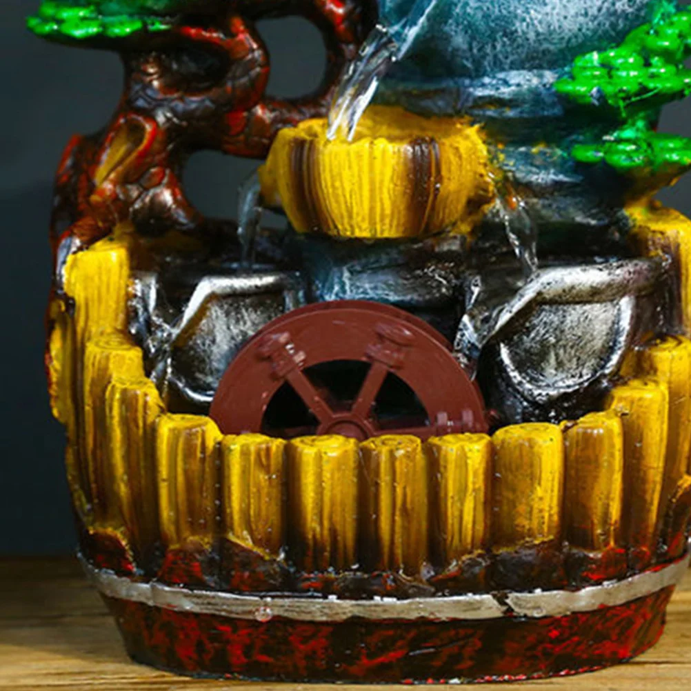 10Pcs RockeryWaterfallDecorPlasticMicroLandscapeWheelFountainTablePartGardenSuppliesWaterFeatureFishTankDiyZenGardenAccessories