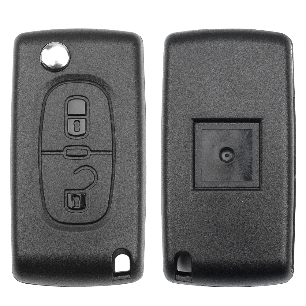 Dahai 2 /button flip FOB เปลือกเคสกุญแจรถยนต์สำหรับ Peugeot 207 307 308 407 607 807 Citroen C2 C3 C5 C6 Xsara