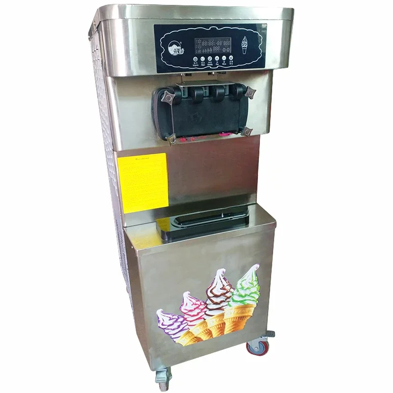 Hot Sale Automatic Commercial Vertical Soft Sundae Cone Serve Ice Cream Making Machine Free ShippingHot Sales