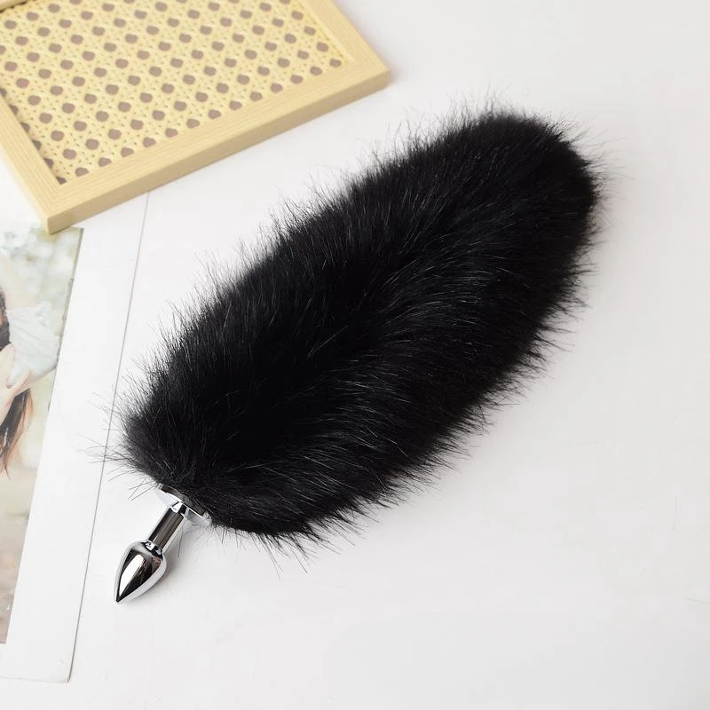 Detachable Anal Expander Butt Plug with Matched Long Short False Fox Tail for Couple BDSM Cosplay Anus Dilation Sex Toys