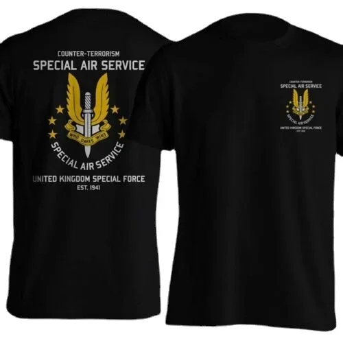 Counter Terrorism Special Air Service Royal British Army Special Forces Newest 2021 T Shirt Men Tops Cotton T Shirt
