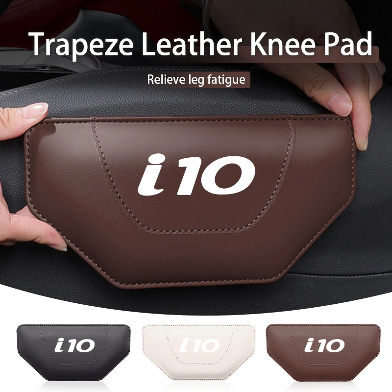 Almohadillas de cuero para reposabrazos de coche, cojines para puerta de coche, rodillas y piernas, para Hyundai i10 I10 N Line 2009 2010 2011 2012 2013 2019 2020 2021