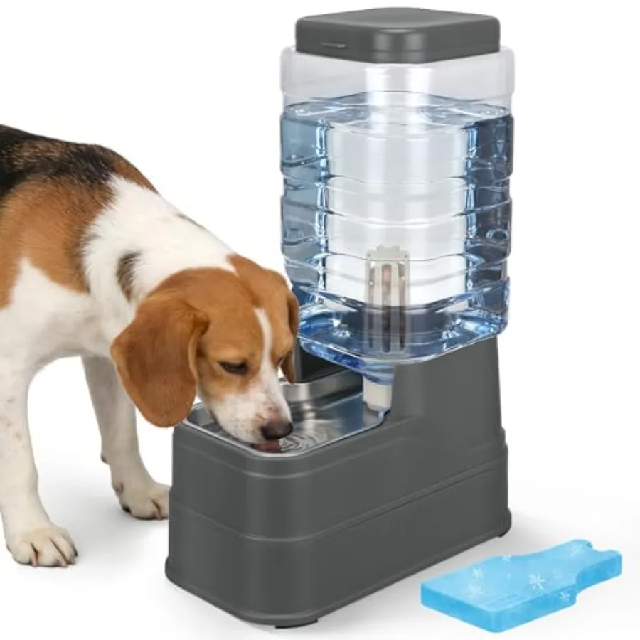 

Automatic Dog Water Dispenser Gravity Stainless Steel Water Feeder Cat Waterer Feeder with Wide Mouth Bowl for Small Medium Dog