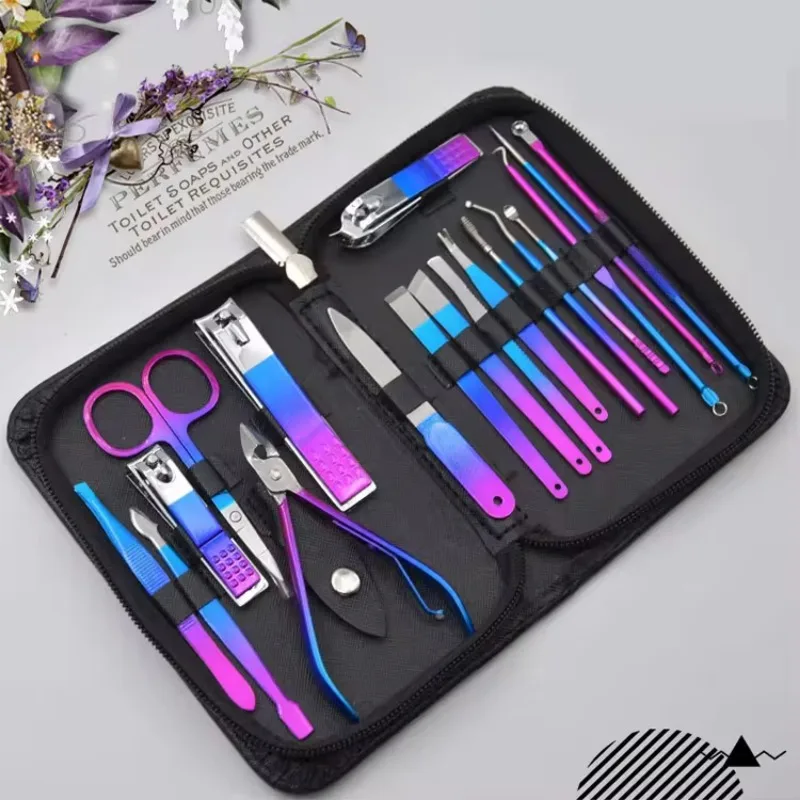 

Manicure Set Pedicure Nail Clippers Set 9/18pcs Professional Grooming Tools Including Facial Fingernails and Toenails Nail Care