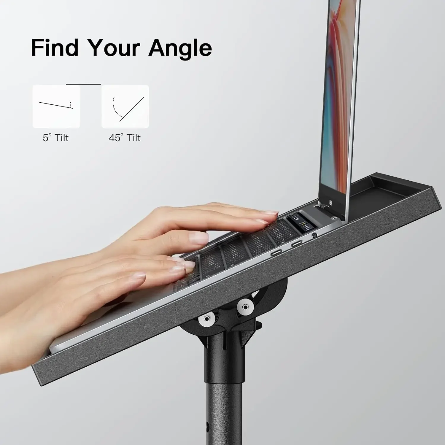 Height Adjustable Projector Tripod Stand for 26 to 51 in, Foldable Laptop Tripod Stand, Portable Outdoor Projector Stand