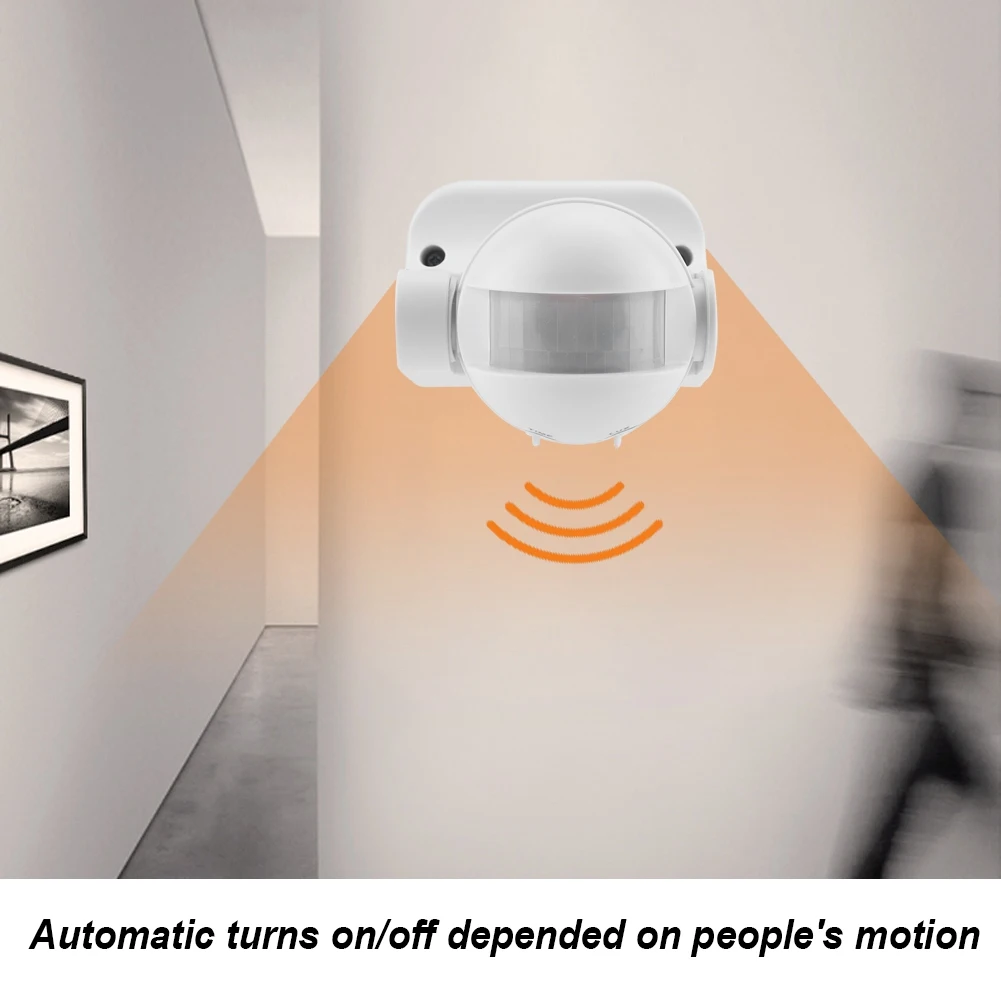 ZK20 AC110-240V 10A Angle Adjustable Automatic Infrared Sensor Human Body Induction Switch