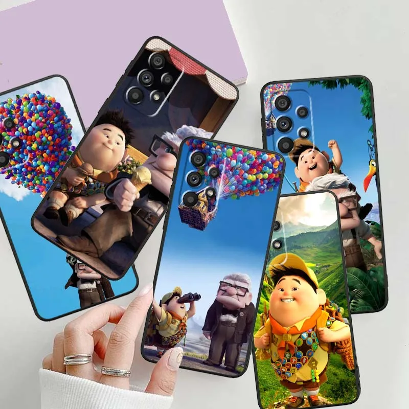 

Flying House Loop Anime For Samsung A73 A72 A71 A55 A54 A53 A52 A51 A13 A22 A16 A15 A12 A14 A26 A07 5G Black Cover