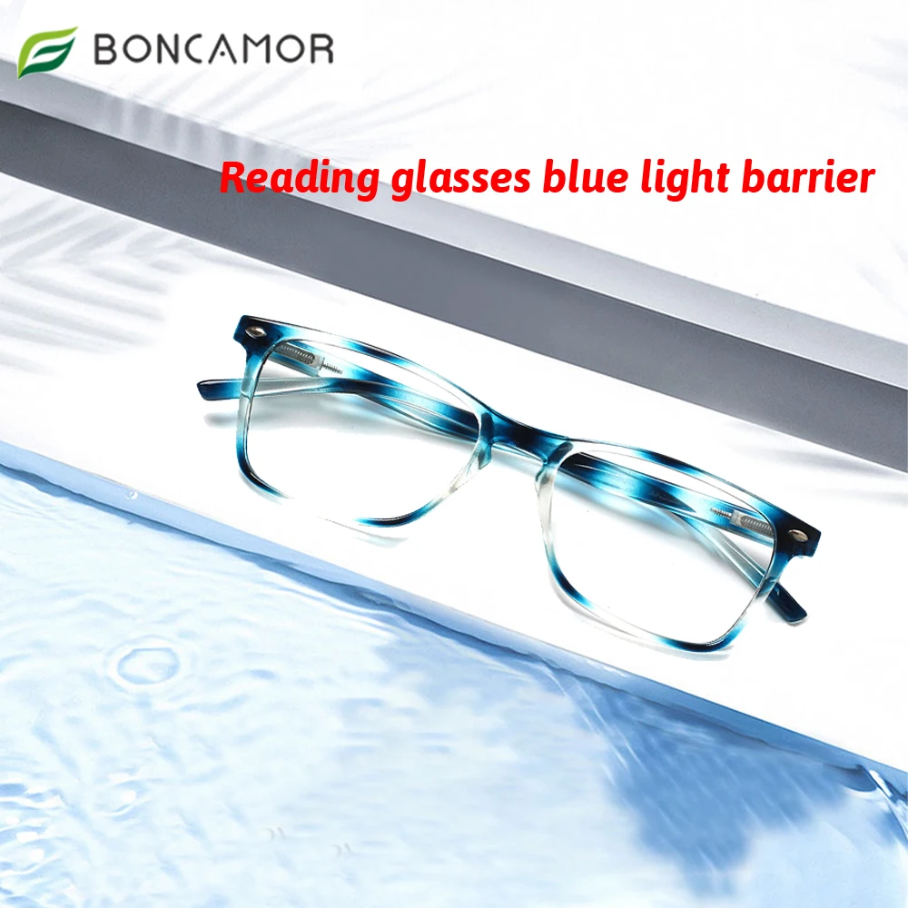 

Boncamor Classic Blue Light Blocking Reading Glasses For Men And Women Anti-Fatigue Anti-Ultraviolet Reader Diopter 0-400