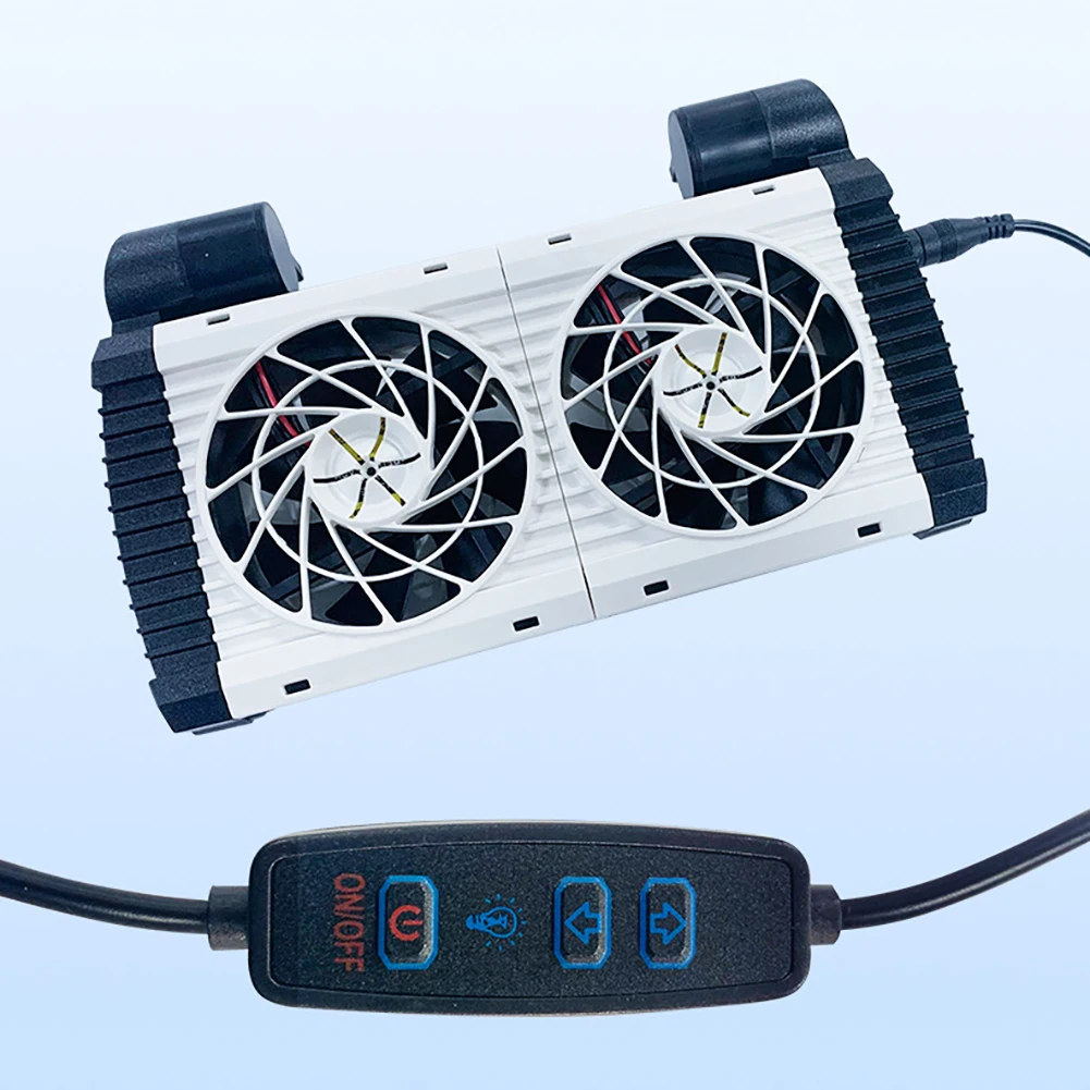 Aquarium Fan 1 2 3 Heads Aquarium Fan Adjustable Fish Tank Cooling Fan System Ultra Quiet Cooling Fan System For Salt Fresh Wate